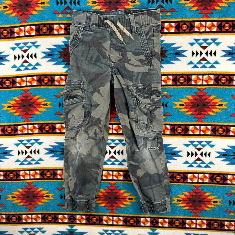 Garanimals Camo Cargo Joggers Distressed Knee‎ Adjustable Waist 6 Slim